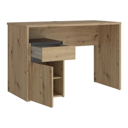 Biurko 110x55 cm z szufladą i szafką  Dąb Artisan/Grafit